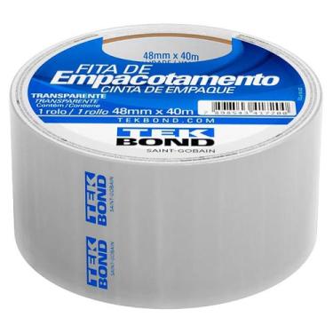 Imagem de Kit Fita Adesiva Empacotamento Transparente 48Mm X 40M 10 Un -TEK BOND