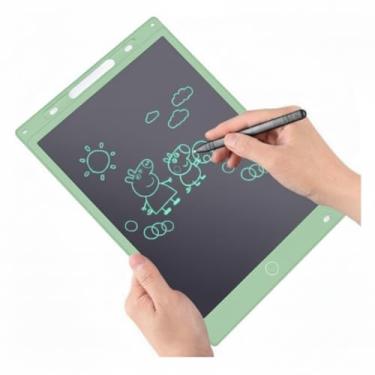 Imagem de Lousa Mágica LCD Tablet de Escrita e Desenho com Cores e Tamanhos Especiais – Educativos e Divertidos (Verde, 12 polegadas)