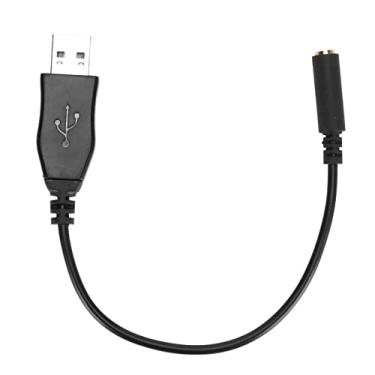 Imagem de SUNGOOYUE Cabo Adaptador de Som Digital USB para 3,5 Mm, 15 Cm de Comprimento, Material ABS, Compatível Com Laptops PC, Conversor de áudio Plug and Play Com Suporte para Microfone