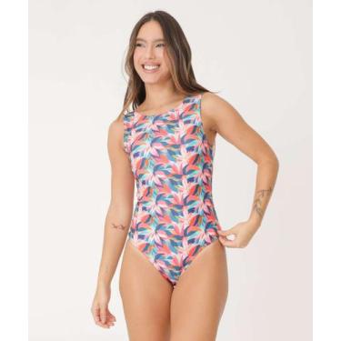 Imagem de Maiô Estampa Estampa Floral Alças Largas Marisa-25083, Azul, M