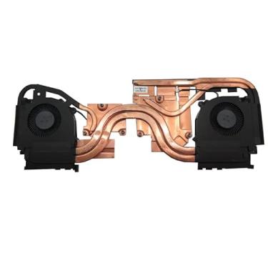Imagem de Ventoinha e dissipador de calor para CPU/GPU de laptop RTX20 para CLEVO PB50ED 6-31-PB5D2-101 DFS2001059P0T-FM2K DFS2004059P0T-FM2J (5 tubos) - Novo