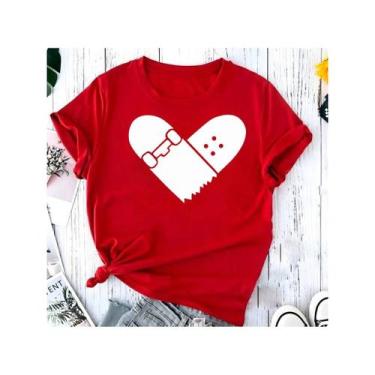 Imagem de Blusa T-shirt Plus Size Linda Eis-me Aqui Camiseta Feminina Blusinha T