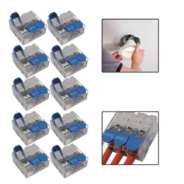 Imagem de Kit 10 Conector Elétrico 3 Vias Condutor 6Mm 41A Weco/Ideal