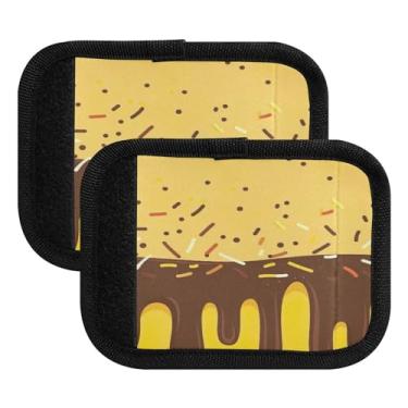 Imagem de Qilmy Pacote com 4 identificadores de bagagem para derretimento de sorvete, alça confortável para carrinho de bebê, mala de viagem, acessórios de viagem de avião1659