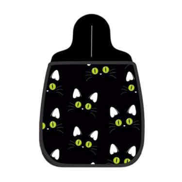 Imagem de Lixeira De Carro Organizador Lixinhocar Arte Olhos Gato Preto Neon