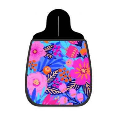 Imagem de Lixeira De Carro Organizador Floral Vibrante Rosa Azul Laranja