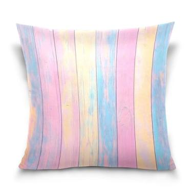 Imagem de Burbuja Capas de almofada coloridas de madeira pastel para sofá, sala de estar, quarto, capa de almofada de veludo macio, decoração de casa, 51 x 50 cm
