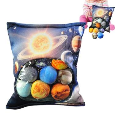 Imagem de Almofada Fofinha Espacial | Decoração De Quarto Com Boneca E Coxim Macio,Almofada De Sofá De Pelúcia Do Solar,Para Quarto Infantil Sala De Estar Escritório Sofá Cama De Meninos