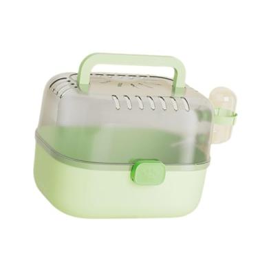 Imagem de Generic Gaiola para hamster com bebedouro, multifuncional, respirável, com estojo de transporte para ouriços, pequenos animais, ratos e gerbos, Verde