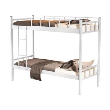 Imagem de Beliche de Aço Tubular Reforçado Mônaco Branco - Loja Tigo