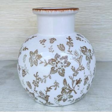 Imagem de SIDUCAL Vaso vintage de cerâmica, vaso floral chinês rachado com gelo retrô de 14 cm, vasos rústicos de fazenda para decoração de casa, estante de livros, jardim, decoração chinesa, decoração toscana