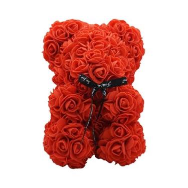 Imagem de Urso De Pelúcia De Rosa Artificial Eterna De 25m Para Mãe, Dia Das Mãe