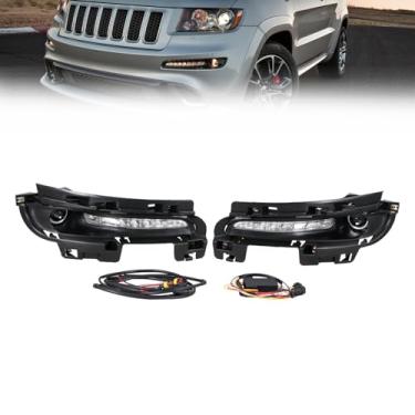 Imagem de JESYMBX Luz diurna de para-choque dianteiro para Jeep Grand Cherokee 2012-2016 seta 68187874AA 68187875AA esquerda e direita