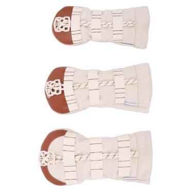 Imagem de SPYMINNPOO Capas para Cabeça de Golfe de 3 Unidades, Capas Protetoras e Elegantes para Tacos de Golfe Com Forro de Pelúcia para Motoristas de Madeira