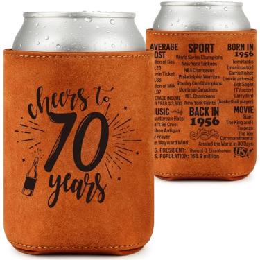 Imagem de Presentes de aniversário de 70 anos, presentes de comemoração de marcos para ela, amigos, família, Natal, dia de Ação de Graças, lembrancinhas, manga de copo, decoração de mesa para casa