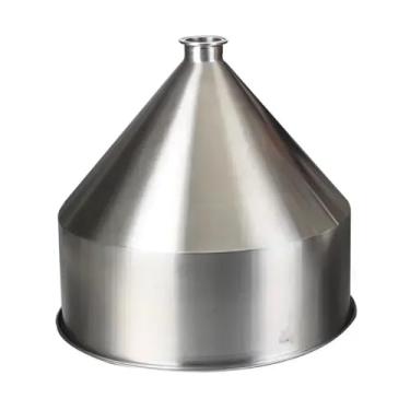 Imagem de Funil Seco Sanitário Inox 304, 30cm ID 10L para Cerveja Brassagem Dosagem Grãos, Peça Industrial Robusta (1 Peça)(C)