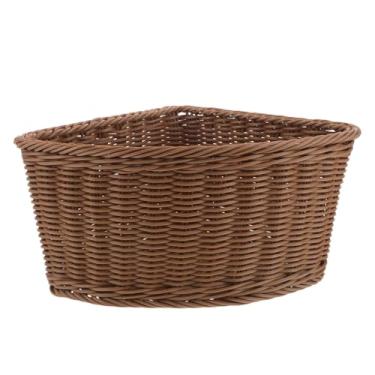Imagem de Ciieeo Cestos de Canto Triangulares Trançados - Organizador Trançado Em Imitação de Rattan para Guarda-roupa, Armário, Closet, Cozinha, Despensa E Banheiro. Bandeja Triangular para Prateleira, Ideal