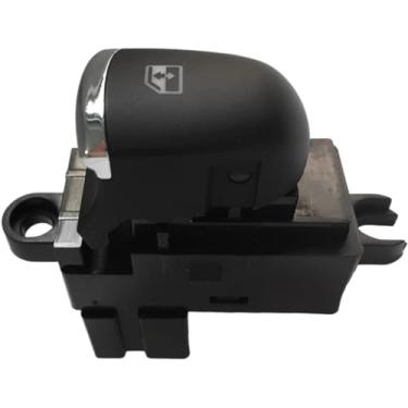 Imagem de Interruptor de janela elétrica para carro T32 C26 C27 botão de controle de quatro janelas com faixa cromada de luz laranja (cor: traseira esquerda)