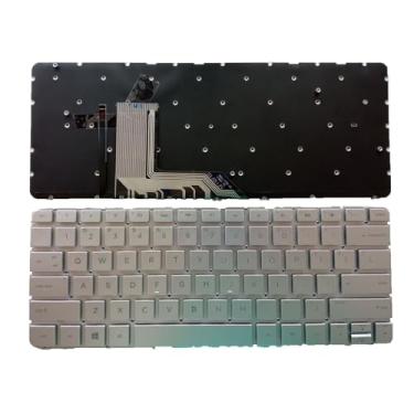 Imagem de Substituição de laptop US Layout com teclado retroiluminado para HP Spectre X360 13-4000 13-4001DX 13-4002DX 13-4003DX 13-4005DX 13-4013DX 806500-001 prata TPN-Q157 Q213