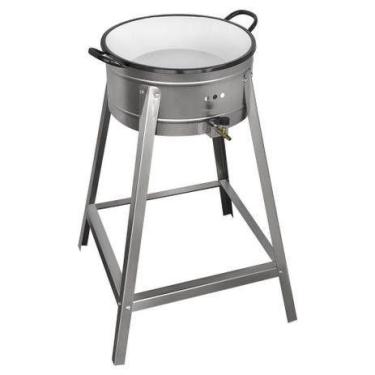 Imagem de Fritadeira Fritador Pasteleiro Profissional Alta Pressão Inox C/ Tacho