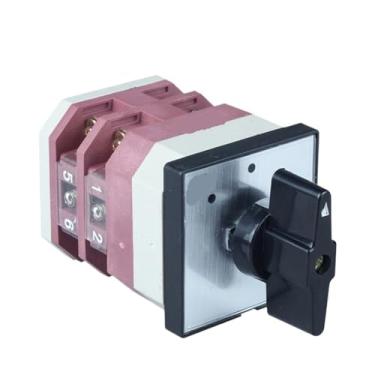 Imagem de LW12-16 4.0414.2 Interruptor giratório de 2 posições 16A 2 posições 3 polos, comutador universal de inversão positiva, 1 peça