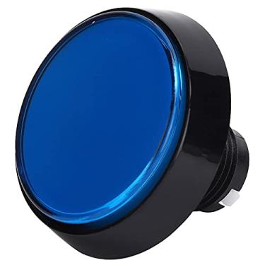 Imagem de Estink Botão Plano Redondo Grande de 60 Mm Com Luz LED, Suporte Giratório para Console de Jogos de Máquina de Guindaste, Resposta Rápida de Alta Sensibilidade (Azul+LED+interruptor de três pernas)