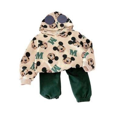 Imagem de Conjunto De Moletom Minnie Para Meninas Com Manga Longa Moda De Outono