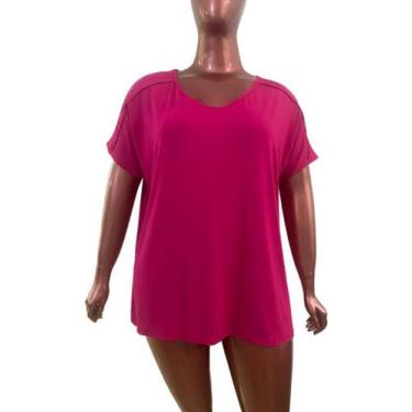 Imagem de Blusa Feminina Plus Size com Vivo no Ombro, casual que faz o seu estil