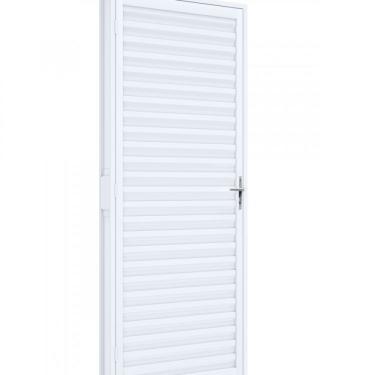 Imagem de Porta de Giro Natural E Laminado de Aço Riobras Pronta 215cmx70cm Branco