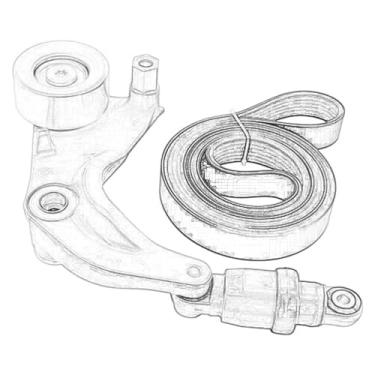 Imagem de AULINK 31170-RWK-005 K070855 Kit de transmissão de correia serpentina com tensor (1,8L L4) para Honda Civic 2007 2008 2009 2010 2011 substitui 31170-RWK-015, 31170-RWK-025