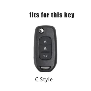 Imagem de Capa de couro de liga para chave de carro, capa de proteção, suporte compatível com Renault/Dacia/Logan/Sandero/Stepway 2025/Duster/Lodgy/Spring/Jogger(C-gun brown)