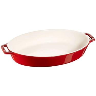 Imagem de TRAVESSA OVAL STAUB EM CERÂMICA VERMELHO CEREJA 37CM 405111600