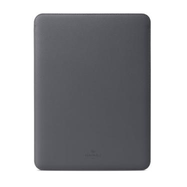 Imagem de Comfyable Capa para laptop de 13 polegadas precisamente compatível com MacBook Air M4 2025-2018 e MacBook Pro M2 2022 M1 2020-2016, capa de couro genuíno, cinza escuro