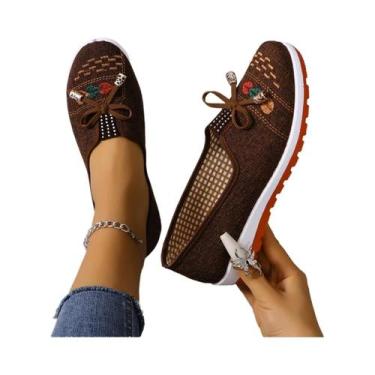 Imagem de Tênis Casuais Femininos De Verão Respirável Em Malha, Sapatos Vulcaniz