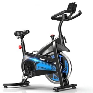 Imagem de NOVEVE Bicicleta Ergométrica Bicicleta Spinning Profissional 15kg Azul-aço