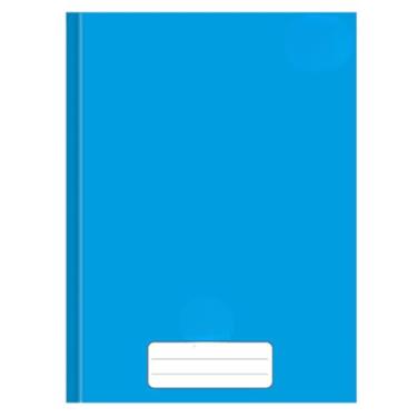 Imagem de Caderno Azul Escolar Brochura Capa Dura Costurado para Uso Diário 96 Folhas