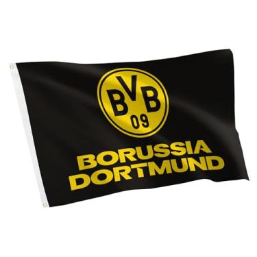 Imagem de Desert Cactus Bandeira do Borussia Dortmund FC BVB Alemanha Alemã Die Schwarzgelben Futebol 100% Poliéster Interior Exterior 0,9 x 1,5 m Bandeiras de Equipe (Bandeira D)