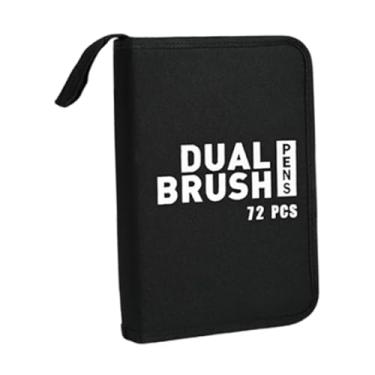 Imagem de Baoblaze Estojo para Lápis de Cor para Artistas, Capa Protetora, Estojo com Zíper em Tecido Oxford para Marcadores e Canetas para Estúdio, 72 Buracos