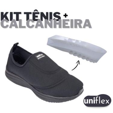 Imagem de Kit Tênis Meia Ortopédico Calce Fácil Casual + Calcanheira Anti Impact
