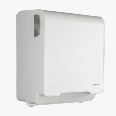 Imagem de Dispenser Papel Toalha Bobina Autocorte Branco/Preto Nobre - GOEDERT -