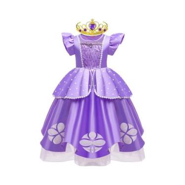 Imagem de Fantasia De Vestido De Baile Da Sofia a Primeira Para Crianças, Vestid