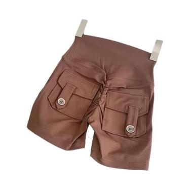 Imagem de Shorts De Yoga Femininos De Cintura Alta Para Exercícios, Fitness, Lev