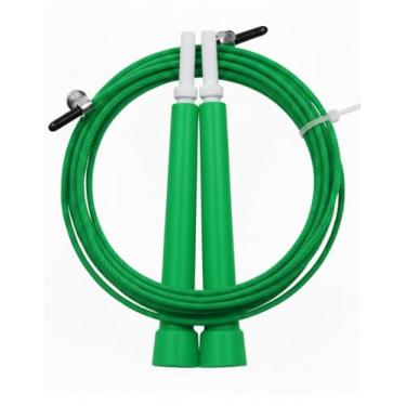Imagem de Corda de Pular 3m Ajustável Material Resistente Cabo de Aço com Parafusos para Ajuste Múltiplas Cores Disponíveis (Verde)