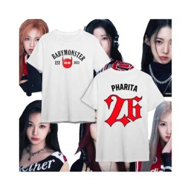 Imagem de Camiseta Feminina Com Gola Redonda E Estampa Babymonster Ahyeon Asa Ra