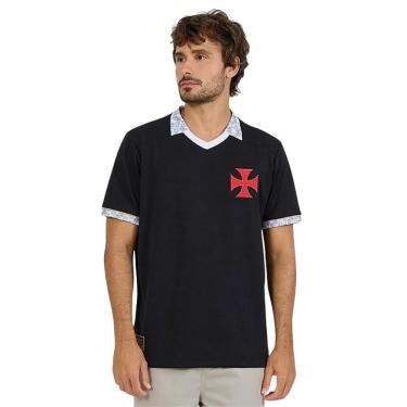 Imagem de Camisa Vasco Eterno Polo Preta Adulto Oficial
