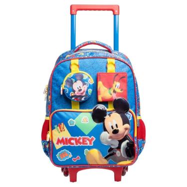 Imagem de Mochila C/ Rodas Escolar Bolsa Infantil Rodinha Promo Mickey-Unissex