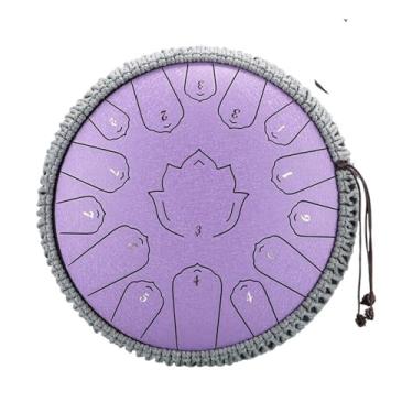 Imagem de 33 cm, 15 notas, língua de aço, tom C, tambor etéreo, percussão, instrumentos musicais de aço (roxo)