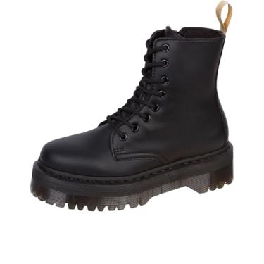 Imagem de Dr. Martens Bota moderna unissex vegana Jadon II, Mono Black Felix Rub Off, 14 Women/13 Men