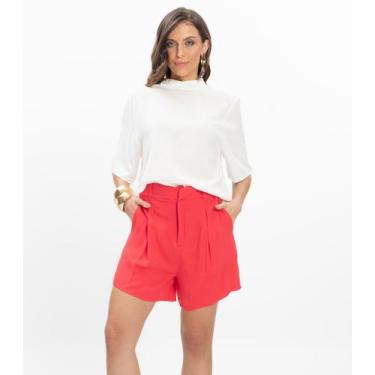 Imagem de Bermuda Viscose Modena Pesada Feminino Endless Laranja, P, Laranja