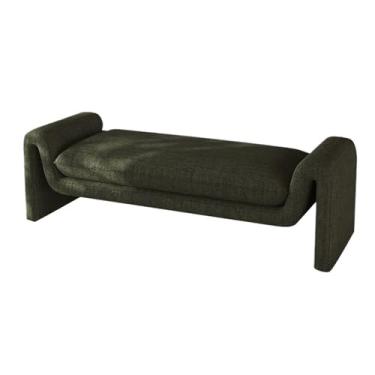 Imagem de Banqueta de cama verde escuro moderno, estilo retrô, closet, roupas e trocador de sapatos, sofá, quarto, banco de entrada (grande)